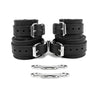Berlin Faux Fur Lined Leather BDSM Cuffs Black Back