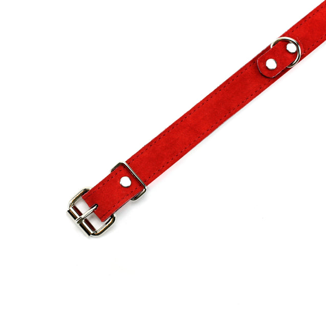 Lena Red BDSM Submissive Collar Detail