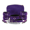 Lena 7-piece luxury purple suede bondage set