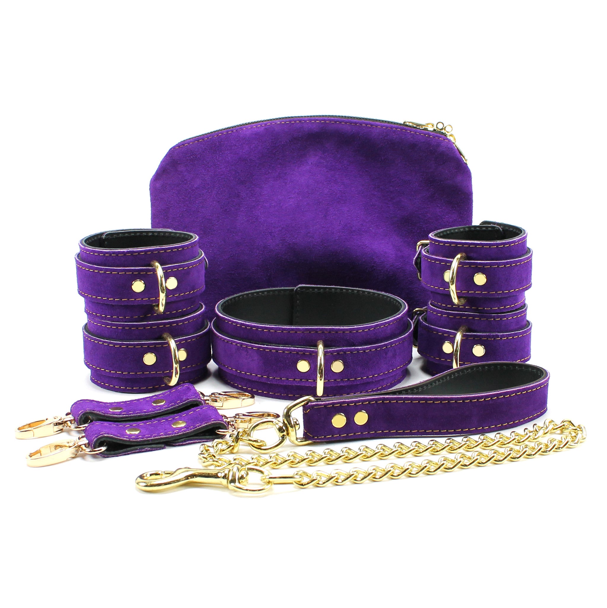 Buy Shibari Leather Bondage Thong - Purple from MEO