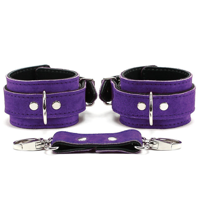 Lena 9 Piece BDSM Collection Bondage Dark Purple Cuffs