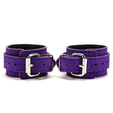 Lena 7-piece bondage collection dark purple BDSM cuffs