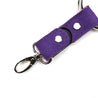 Purple Suede Hogtie Clip Detail