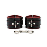 Luxury vegan leather padded bondage cuffs