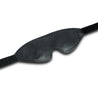 Luxury Leather Contoured BDSM Blindfold black Stitching