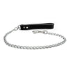 Black perforated leather BDSM lead handle