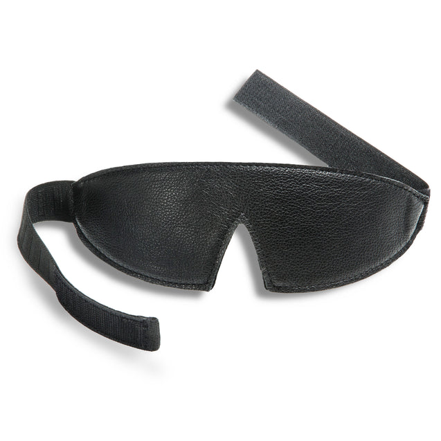 Black Leather BDSM Eye Mask