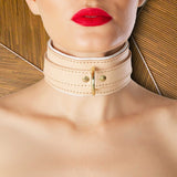 Galen Luxury Leather Medical Play Bondage Collar