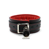 Mandrake Padded Leather BDSM Collar Red Back with Lock