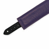 Luxury purple padded lambskin locking bondage collar