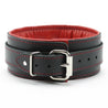 Luxury Padded Lambskin Leather BDSM Collar and Lead Red Back