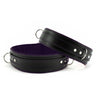 Luxury Padded Leather Thigh Cuffs Purple Front