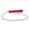 perforated red leather BDSM collar and Lead