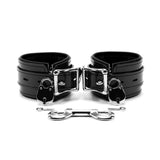 Roma Lockable Vegan Leather Padded Bondage Cuffs