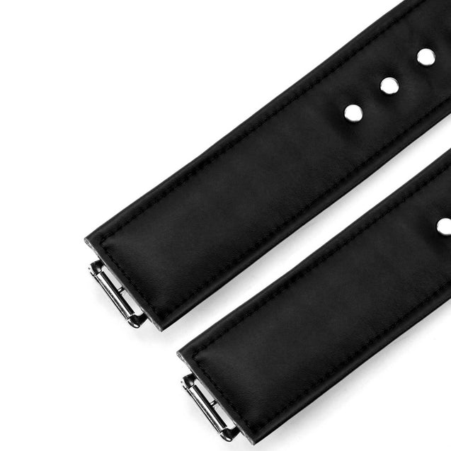 Roma Lockable Vegan Leather Padded BDSM Cuff Set